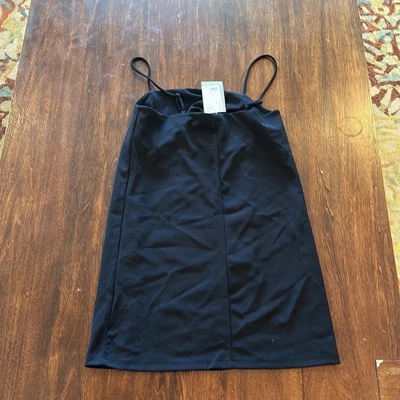 H&M women’s black mini dress spaghetti straps small new with tags NWT - Picture 2 of 3
